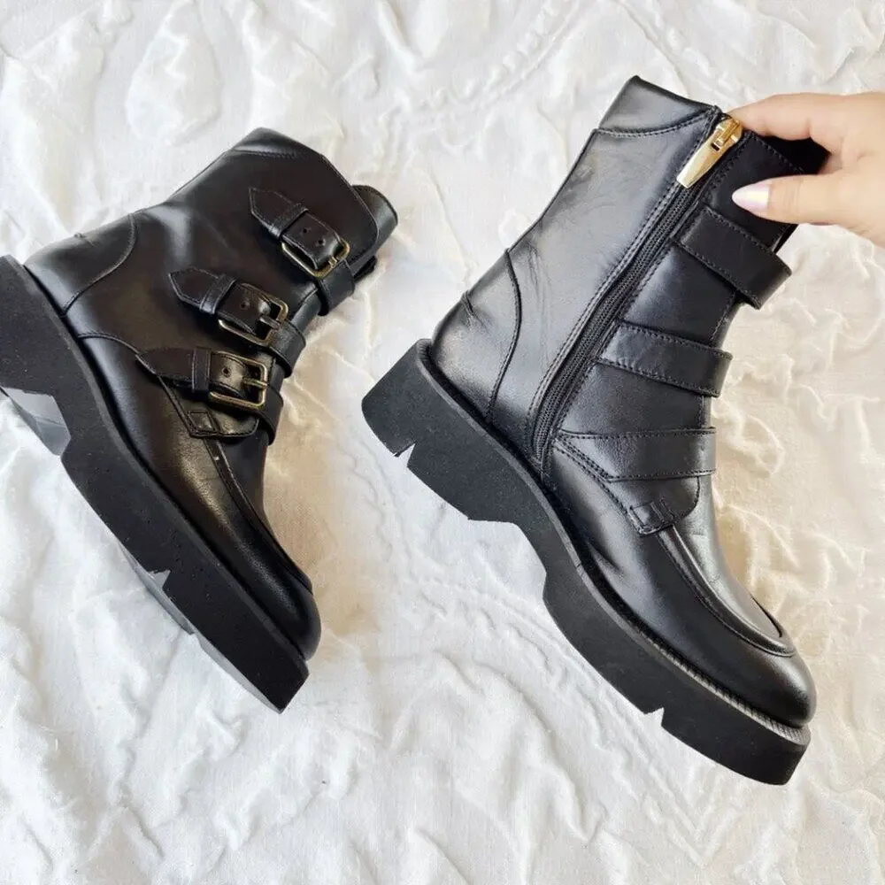 La Canadienne Benwin Buckle-Trio Moto Booties